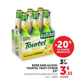 Maximarché Biere sans alcool tourtel twist citron offre