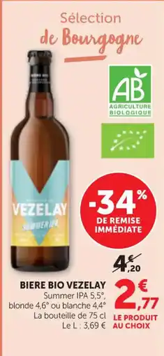 Maximarché VEZELAY Biere bio offre
