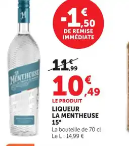 Maximarché LA MENTHEUSE 15° Liqueur offre