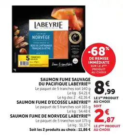 Maximarché LABEYRIE Saumon fume sauvage du pacifique offre