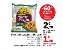 Maximarché MC CAIN Potatoes surgelees offre
