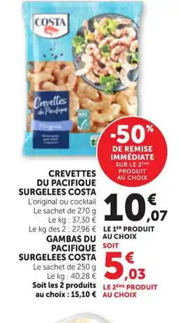 Maximarché COSTA Crevettes du pacifique surgelees offre