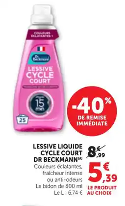Maximarché DR BECKMANN Lessive liquide cycle court offre