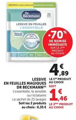 Maximarché DR BECKMANN Lessive en feuilles magiques offre