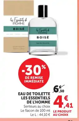 Maximarché Eau de toilette les essentiels de l'homme offre