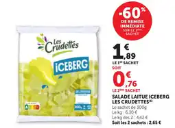 Maximarché LES CRUDETTES Salade laitue iceberg offre