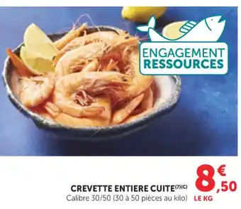 Maximarché Crevette entiere cuite offre