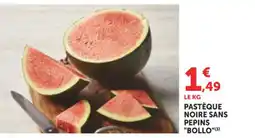 Maximarché Pastèque noire sans pepins bollo offre