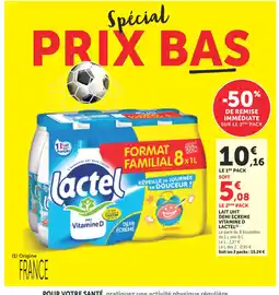 Maximarché LACTEL Lait uht demi ecreme vitamine d offre