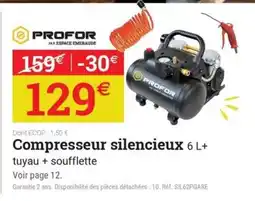 Espace emeraude PROFOR Compresseur silencieux offre