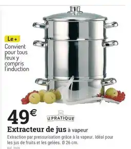 Espace emeraude Extracteur de jus à vapeur offre