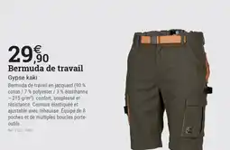 Espace emeraude Bermuda de travail offre