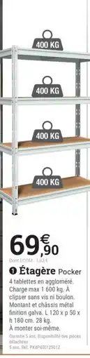Espace emeraude Étagère Pocker offre