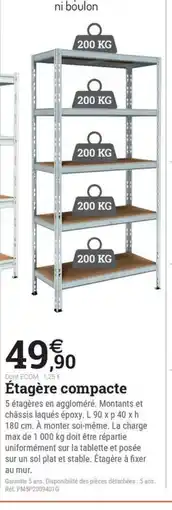 Espace emeraude Étagère compacte offre