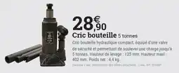 Espace emeraude Cric bouteille 5 tonnes offre