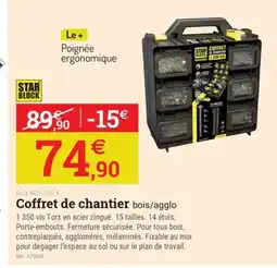 Espace emeraude Coffret de chantier bois/agglo offre