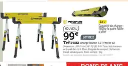 Espace emeraude PROFOR Tréteaux charge lourde 1,2T Profor x2 offre