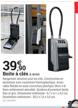 Espace emeraude Boite à clés à anse offre