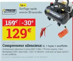Espace emeraude Compresseur silencieux + tuyau + soufflette offre