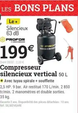 Espace emeraude Compresseur silencieux vertical offre