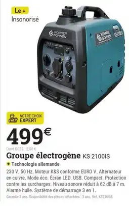 Espace emeraude Groupe électrogène KS 21001S offre