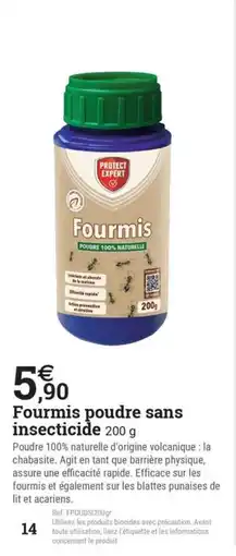 Espace emeraude Fourmis poudre sans insecticide offre
