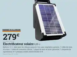 Espace emeraude Électrificateur solaire offre