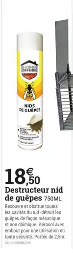 Espace emeraude Destructeur nid de guêpes offre