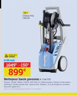 Espace emeraude Nettoyeur haute pression K 1154 TST offre