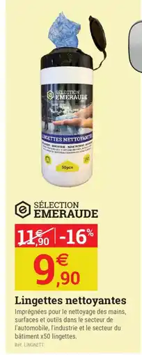 Espace emeraude Lingettes nettoyantes offre
