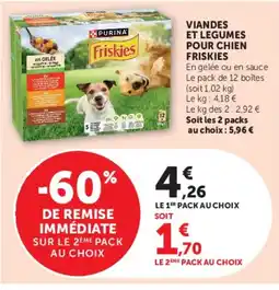 Super U FIRSKIES Viandes et legumes pour chien offre
