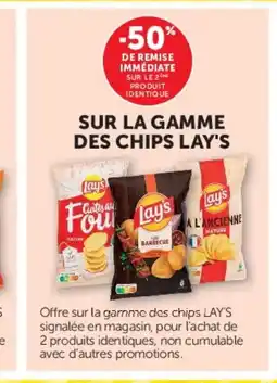 Super U LAYS Sur la gamme des chips offre