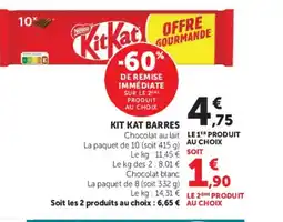 Super U KIT KAT Barres offre