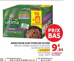 Super U ULTIMA Repas pour chat sterilise offre