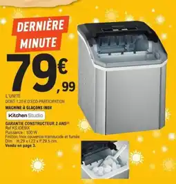 E.Leclerc Machine à glaçons inox kitchen studio offre