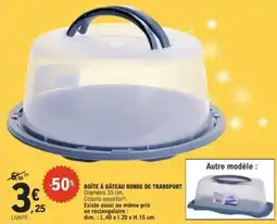 E.Leclerc Boîte à gâteau ronde de transport offre