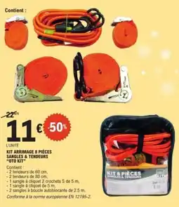 E.Leclerc Kit arrimage 8 pièces sangles & tendeurs oto kit offre