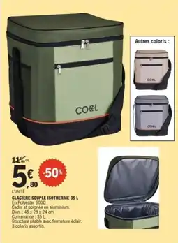 E.Leclerc Glacière souple isotherme offre