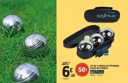 E.Leclerc Lot de 3 boules de pétanque lisses ou striées offre