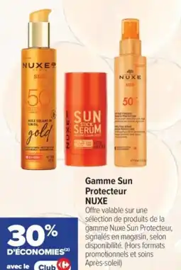 Carrefour Gamme sun protecteur nuxe offre