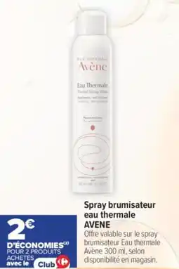 Carrefour Spray brumisateur eau thermale avene offre