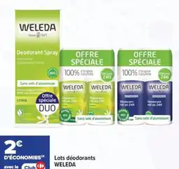 Carrefour Lots déodorants weleda offre