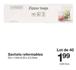 Zeeman Sachets refermables offre
