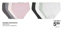 Zeeman Culotte midi femme offre