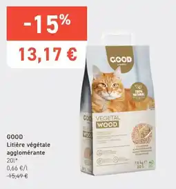 Tom&Co Good litière végétale agglomérante offre