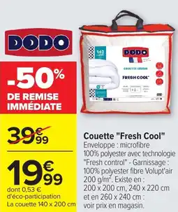 Carrefour Couette fresh cool offre