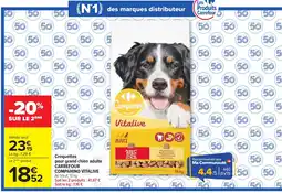 Carrefour Croquettes pour grand chien adulte carrefour companino vitalive offre