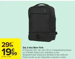 Carrefour Sac à dos New York offre