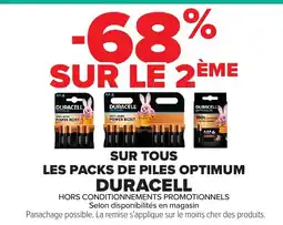 Carrefour SUR TOUS LES PACKS DE PILES OPTIMUM DURACELL offre