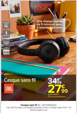 Carrefour Casque sans fil offre